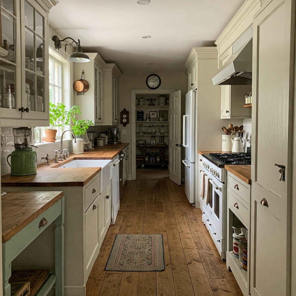 Warm Heirloom Galley Kitchen Warm Heirloom Galley Kitchen