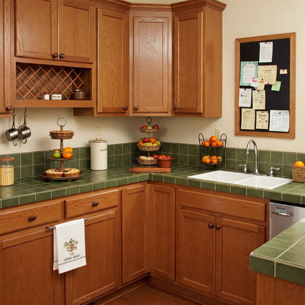 Homestead Green Tile Kitchen Homestead Green Tile Kitchen