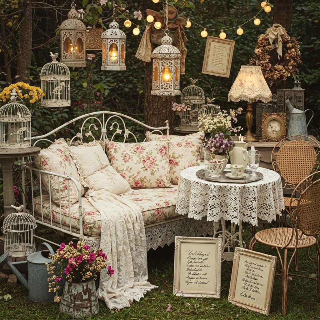 Vintage Garden-Inspired Porch Setting Vintage Garden-Inspired Porch Setting