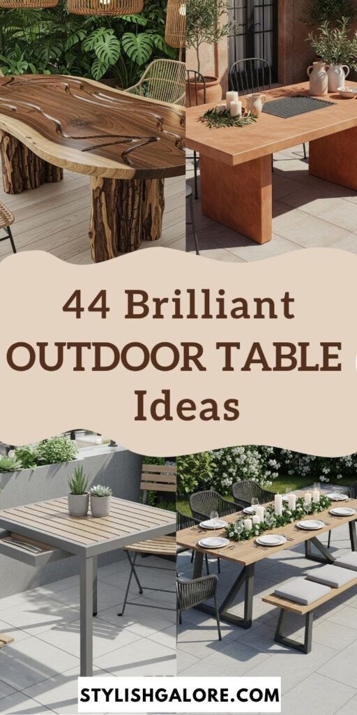Brilliant Ideas for a Stylish Outdoor Table