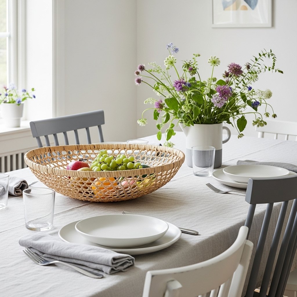 The Open-Weave Cane Fruit Bowl