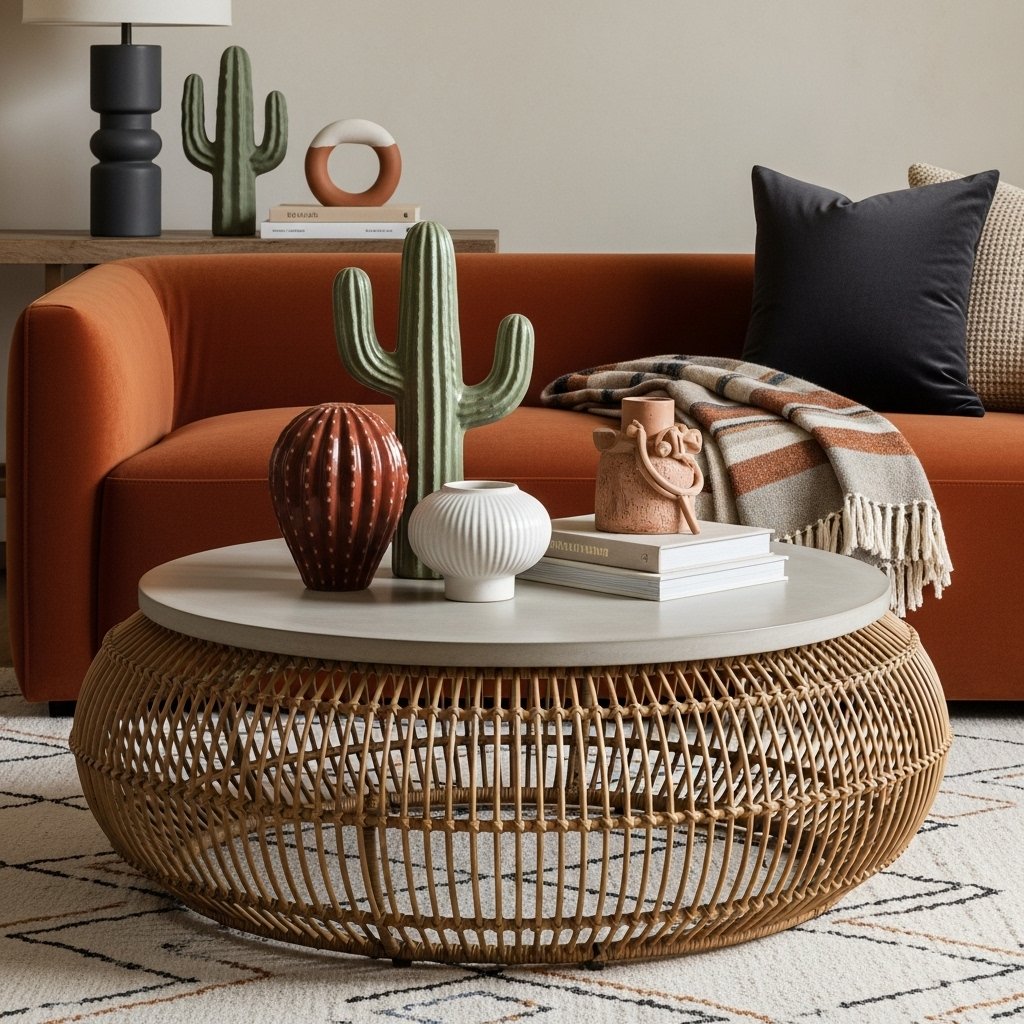 The Oasis Round Woven Coffee Table