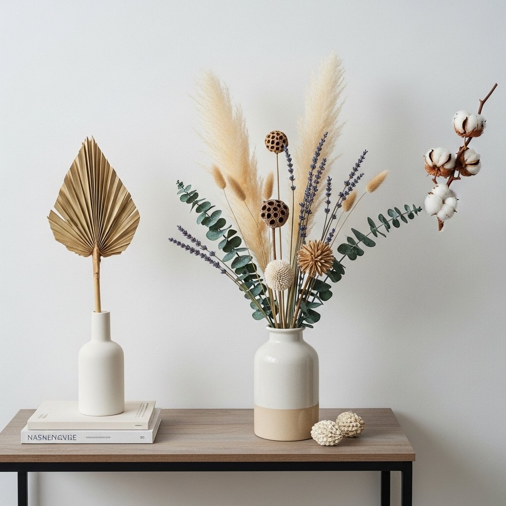 Dried Eucalyptus and Pampas Grass Arrangement