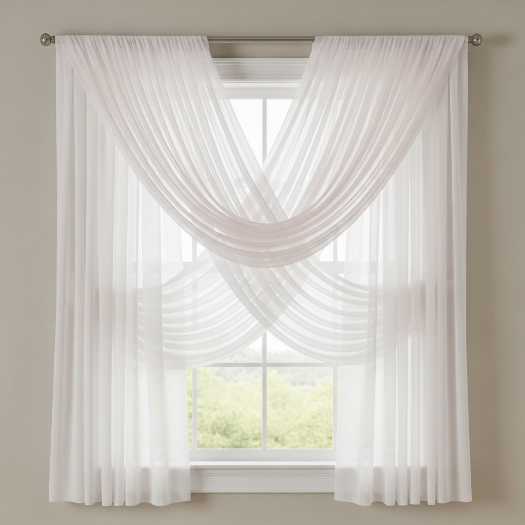 Layered Criss-Cross Sheer Scarf Set