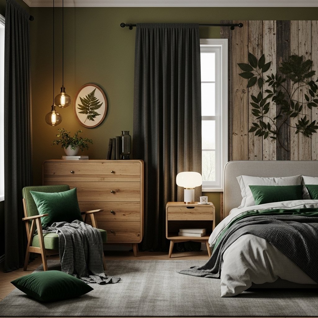 Forest Fern & Rustic Wood Harmony