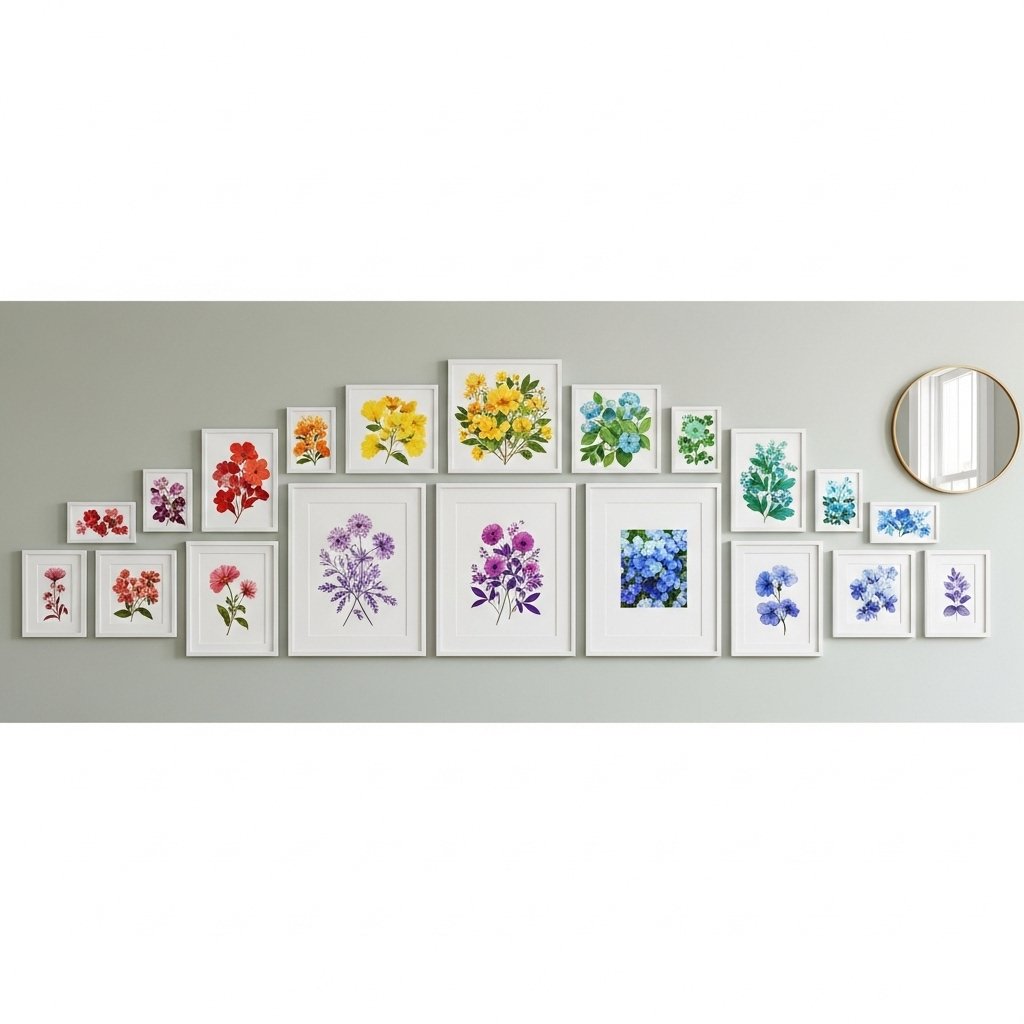 Bloom Spectrum: Rainbow Botanical Gallery Wall