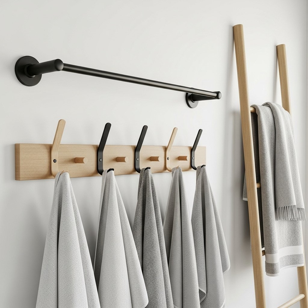 Scandinavian-Style Wooden Peg Rail