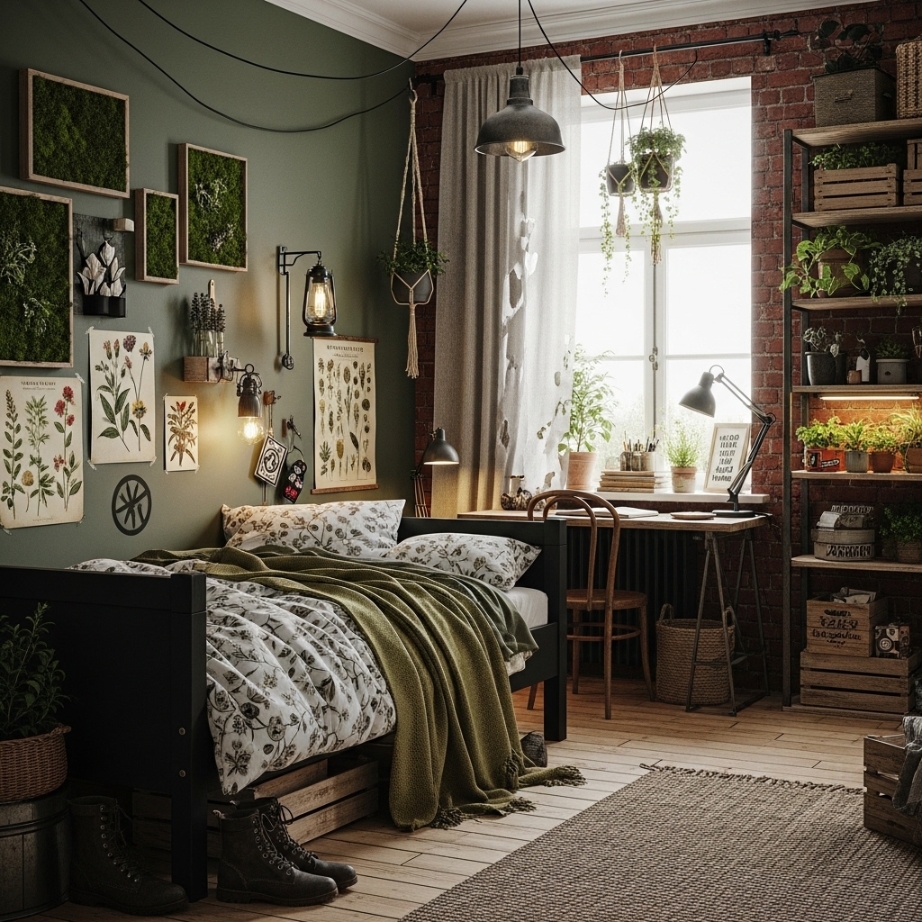 Botanical Grunge Bedroom Botanical Grunge Bedroom