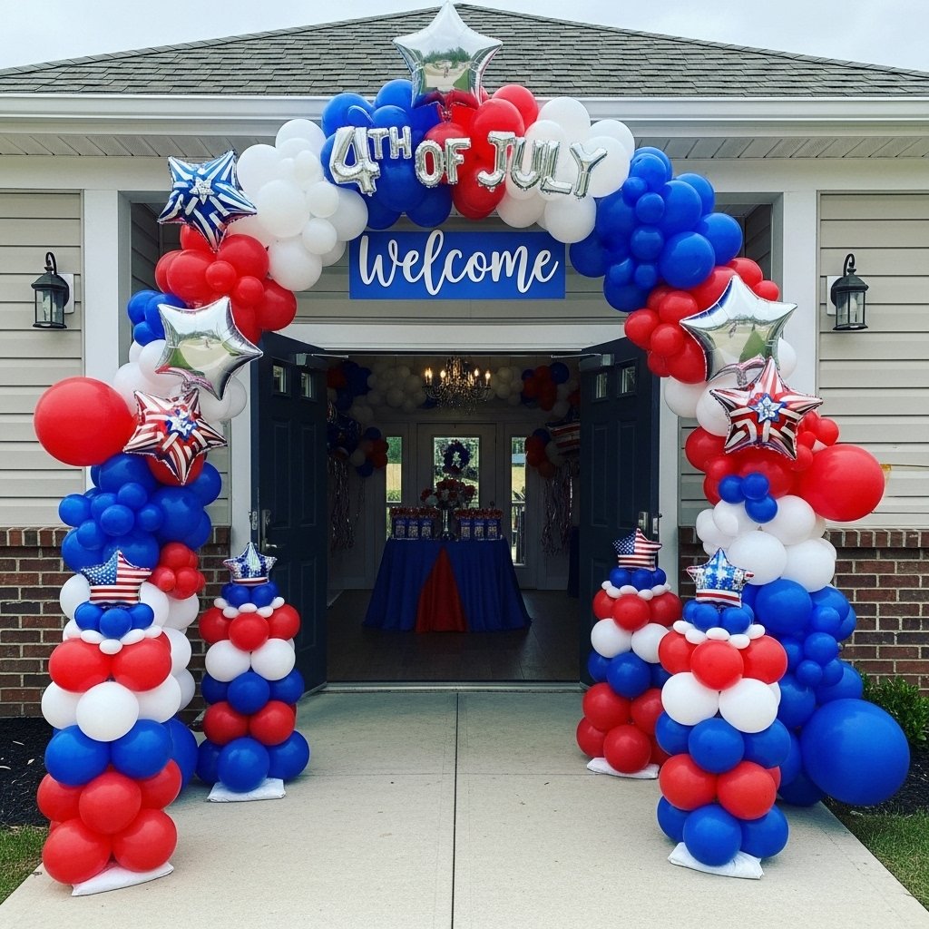 Grand Patriotic Balloon Arch
