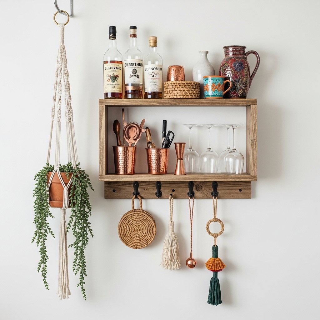 The Compact Bohemian Bar Shelf