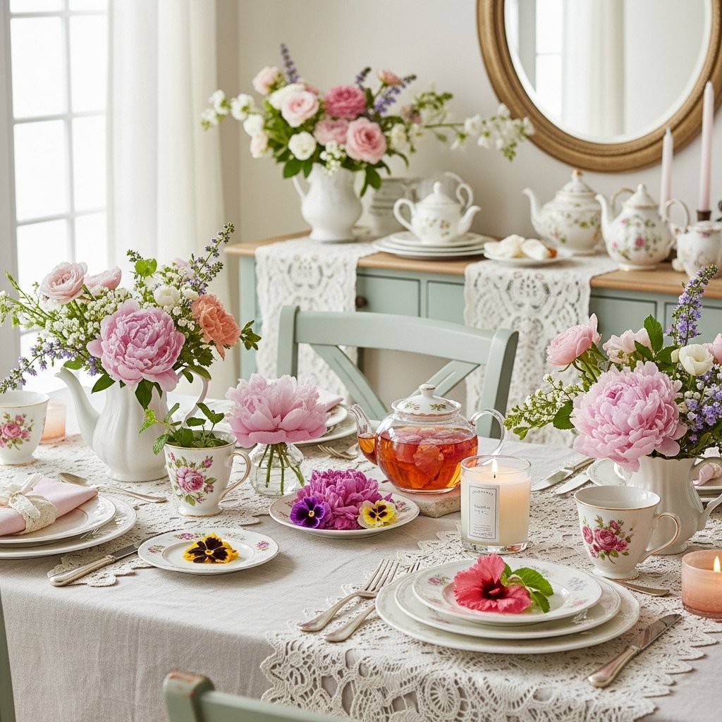 Garden Lace Tea Candle Table