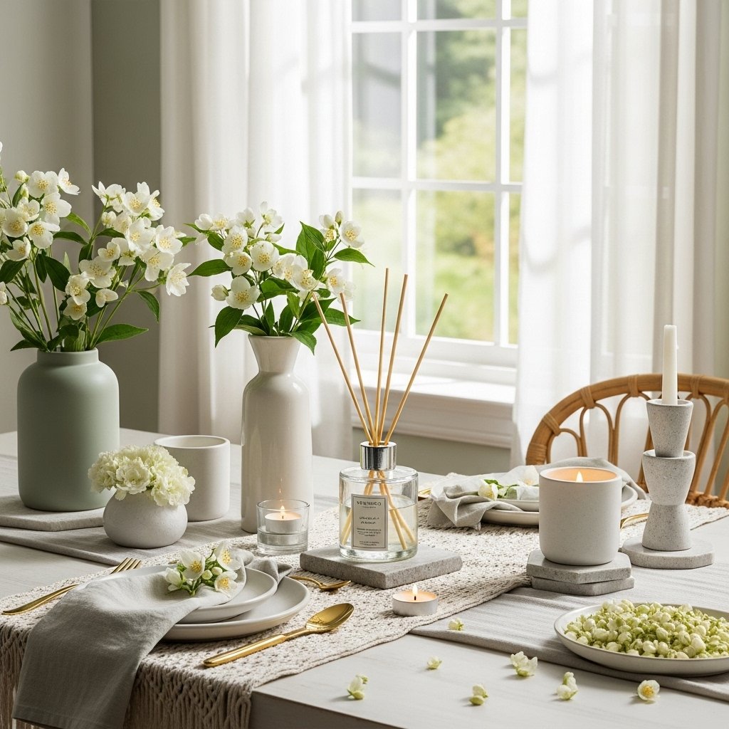 Linen Petal Reed Diffuser Setting