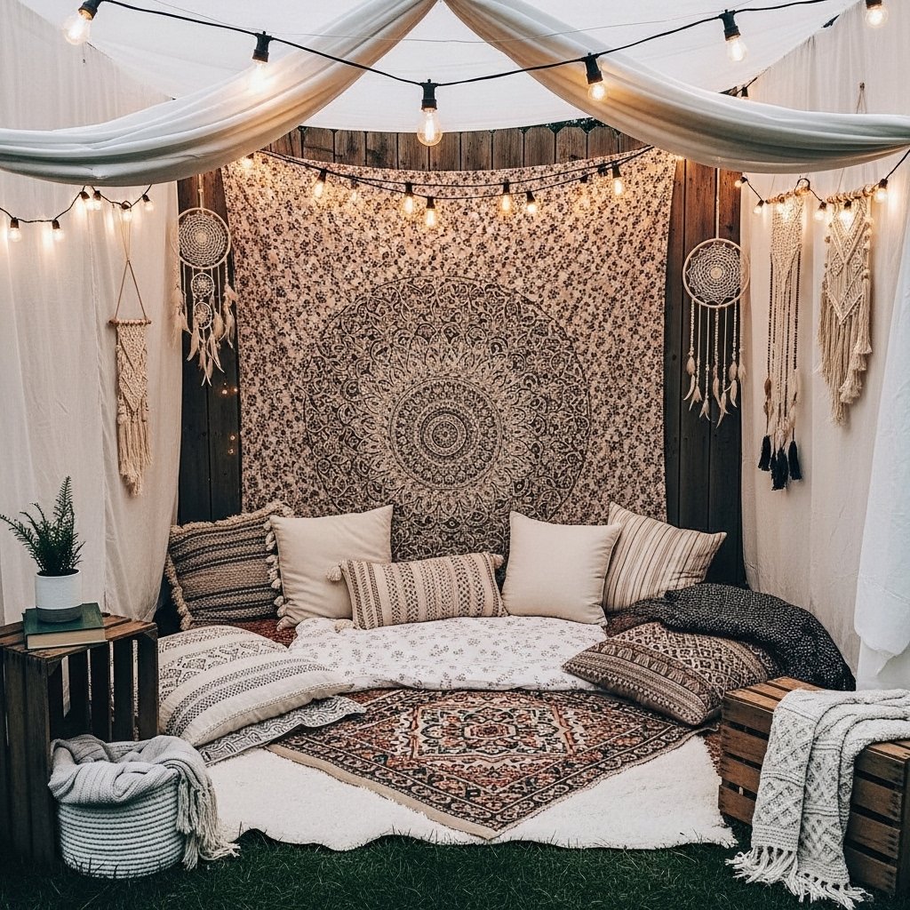 Boho Tapestry Hideaway