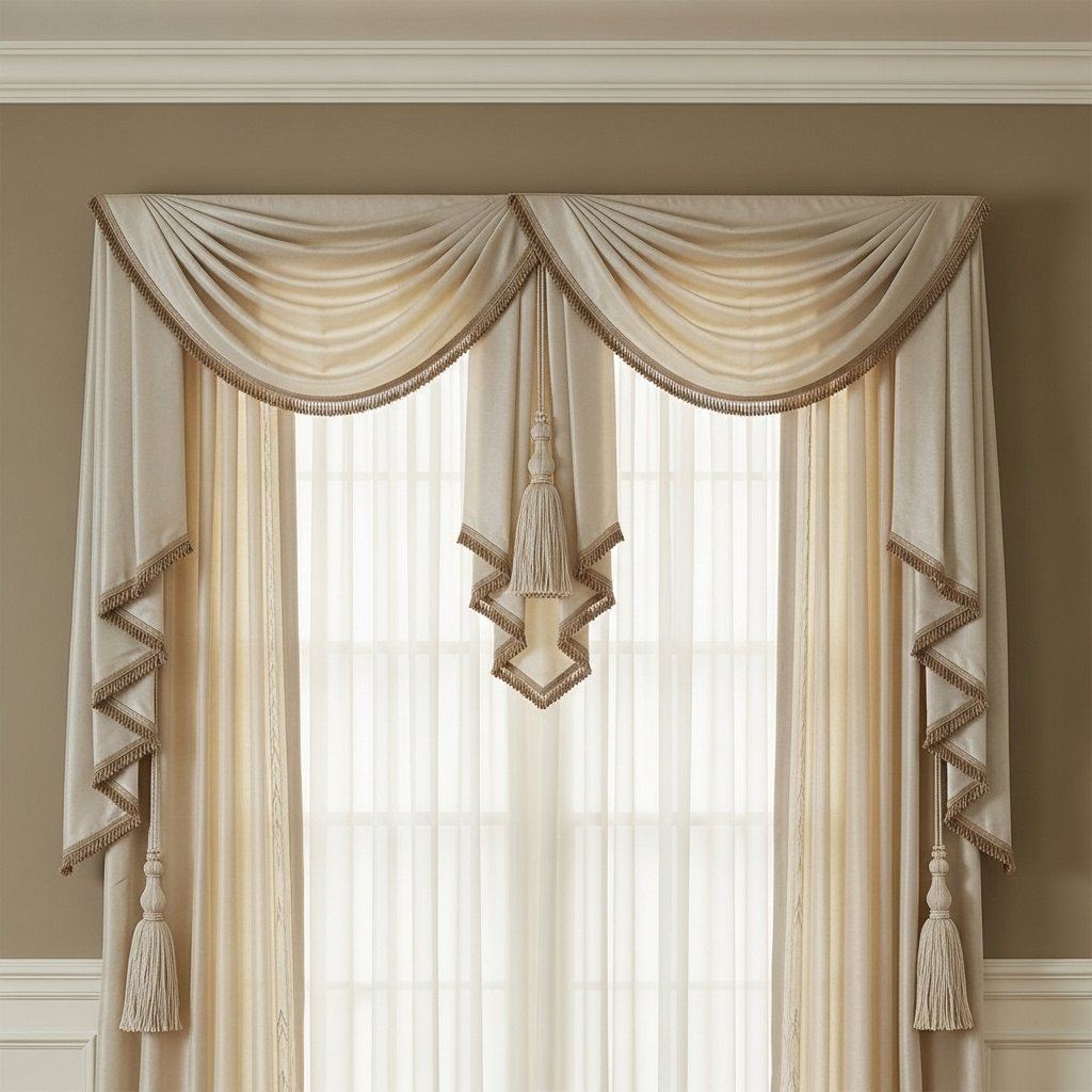 Tasseled Swag and Jabot Drapery