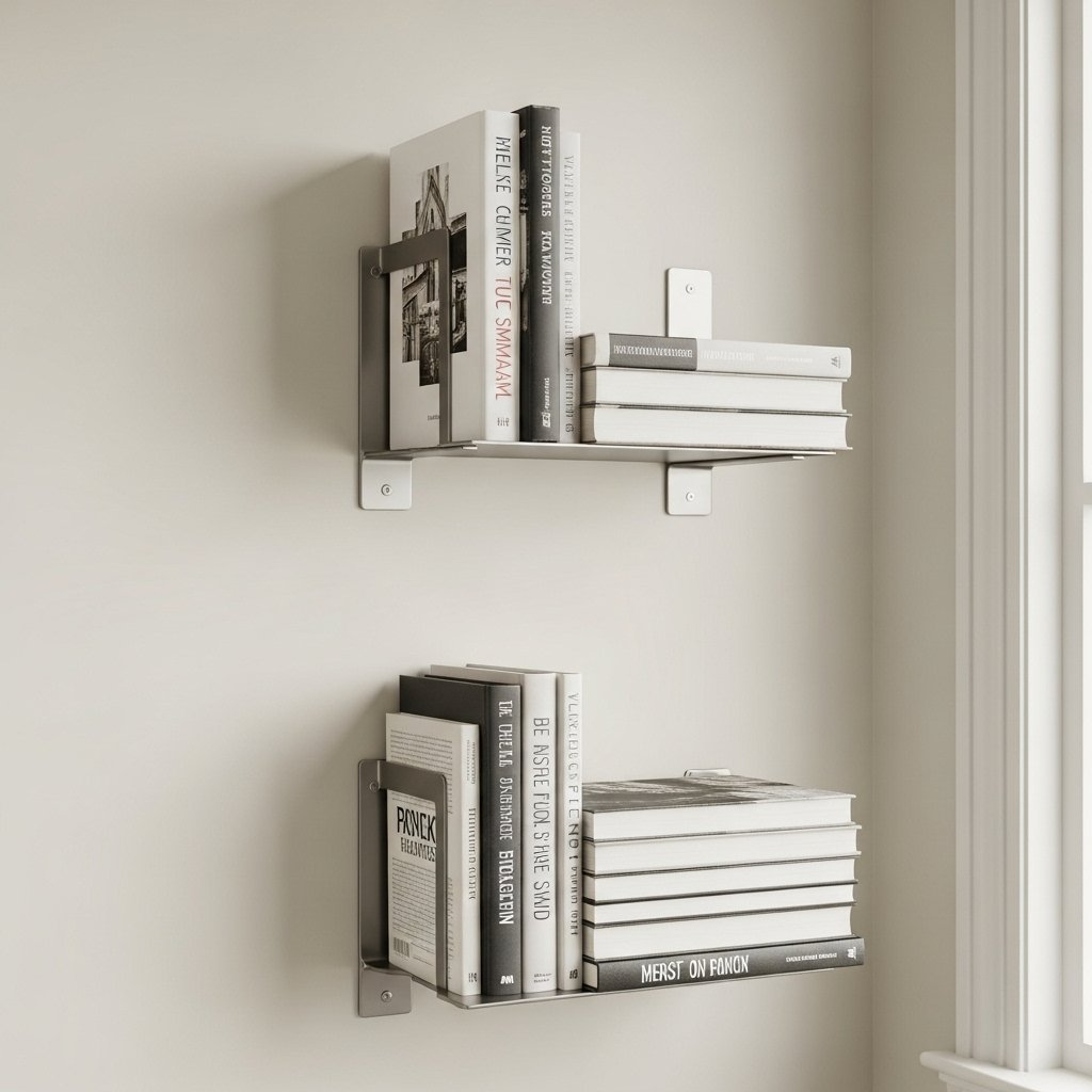 Invisible Wall-Mounted Book Shelves