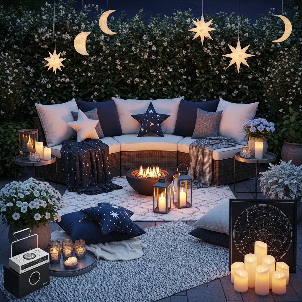 Celestial-Themed Stargazing Porch