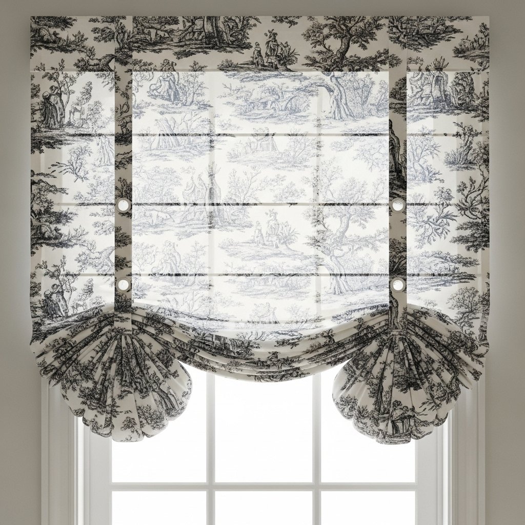 Classic Toile Balloon Shade