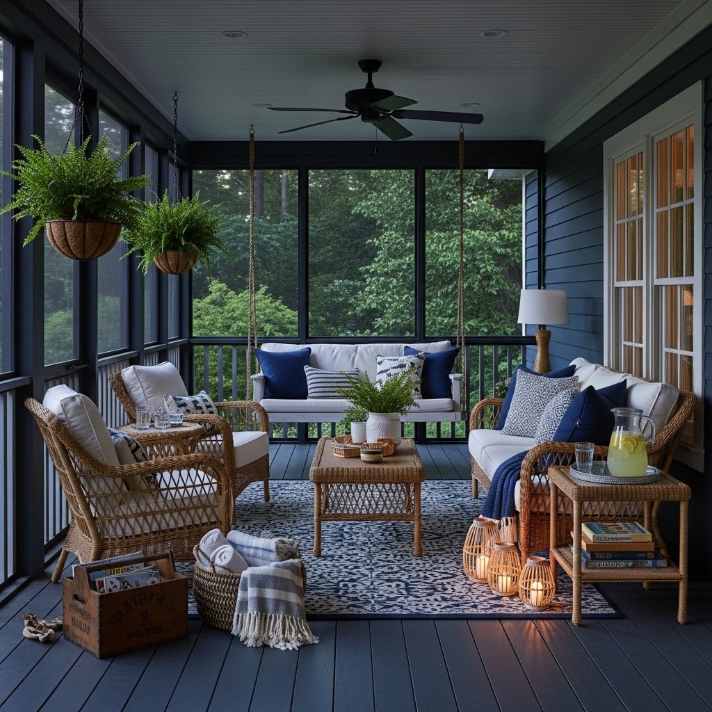 The Tranquil Screened-In Porch