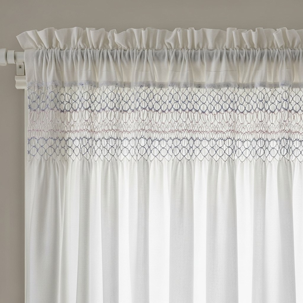 Hand-Smocked Voile Curtains