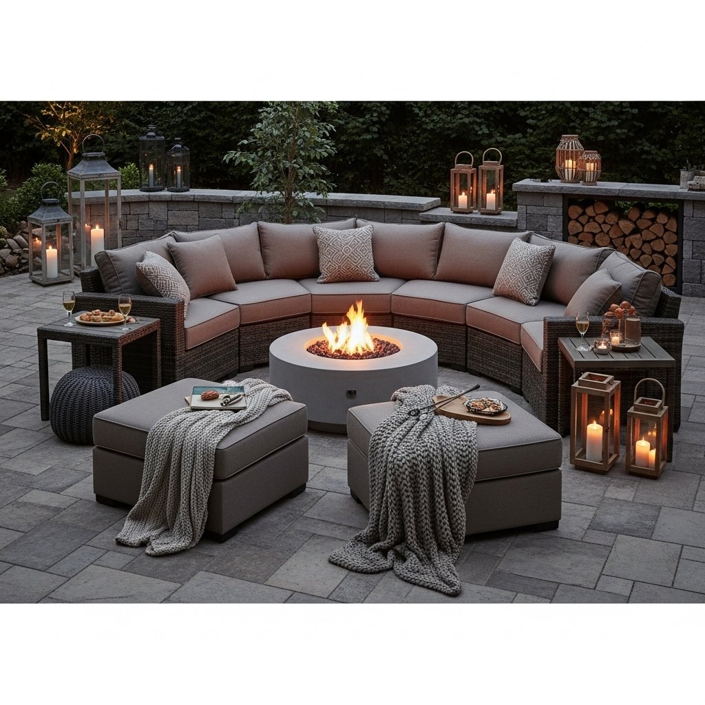 The Cozy Fire Pit Sectional The Cozy Fire Pit Sectional
