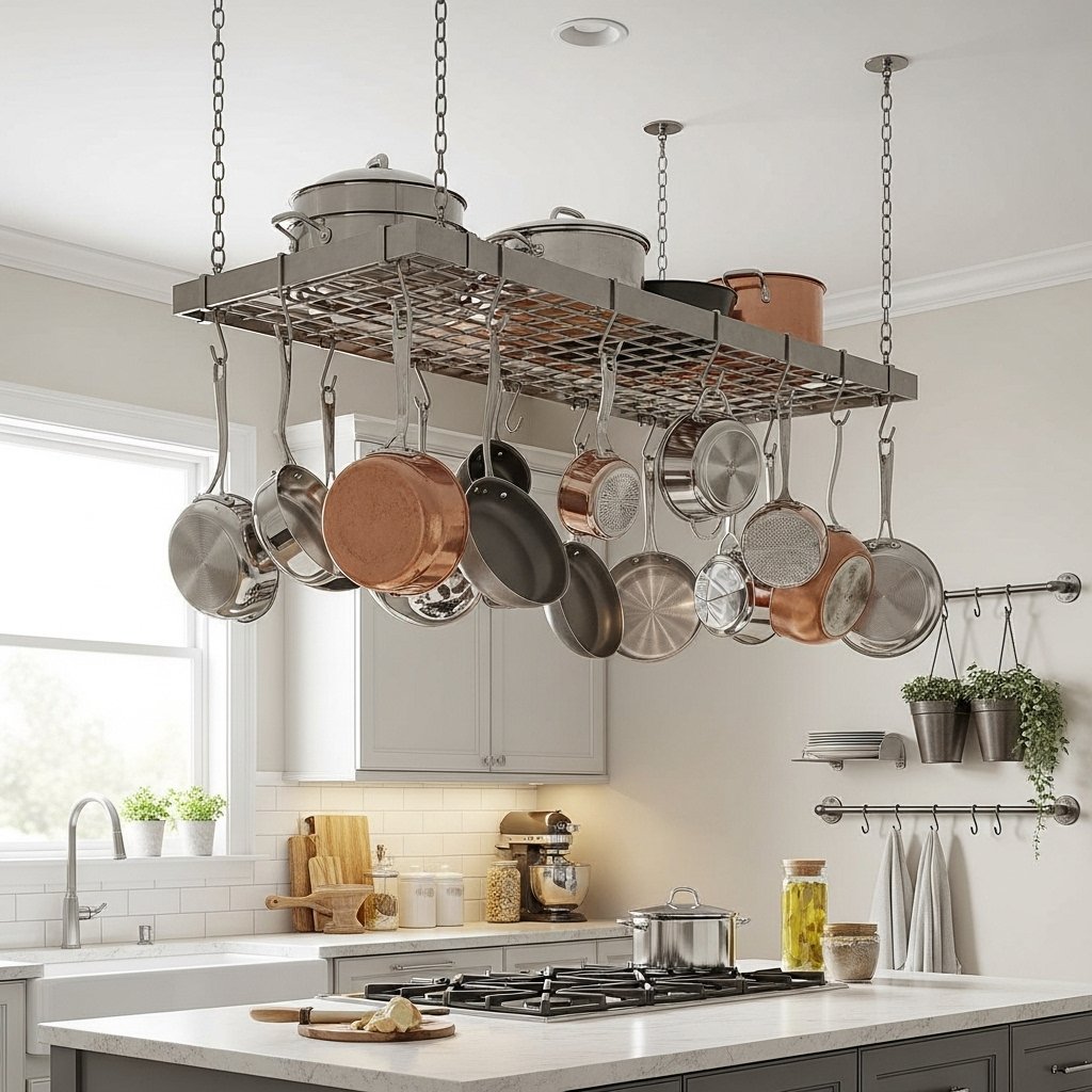 The Pro-Style Hanging Pot Rack