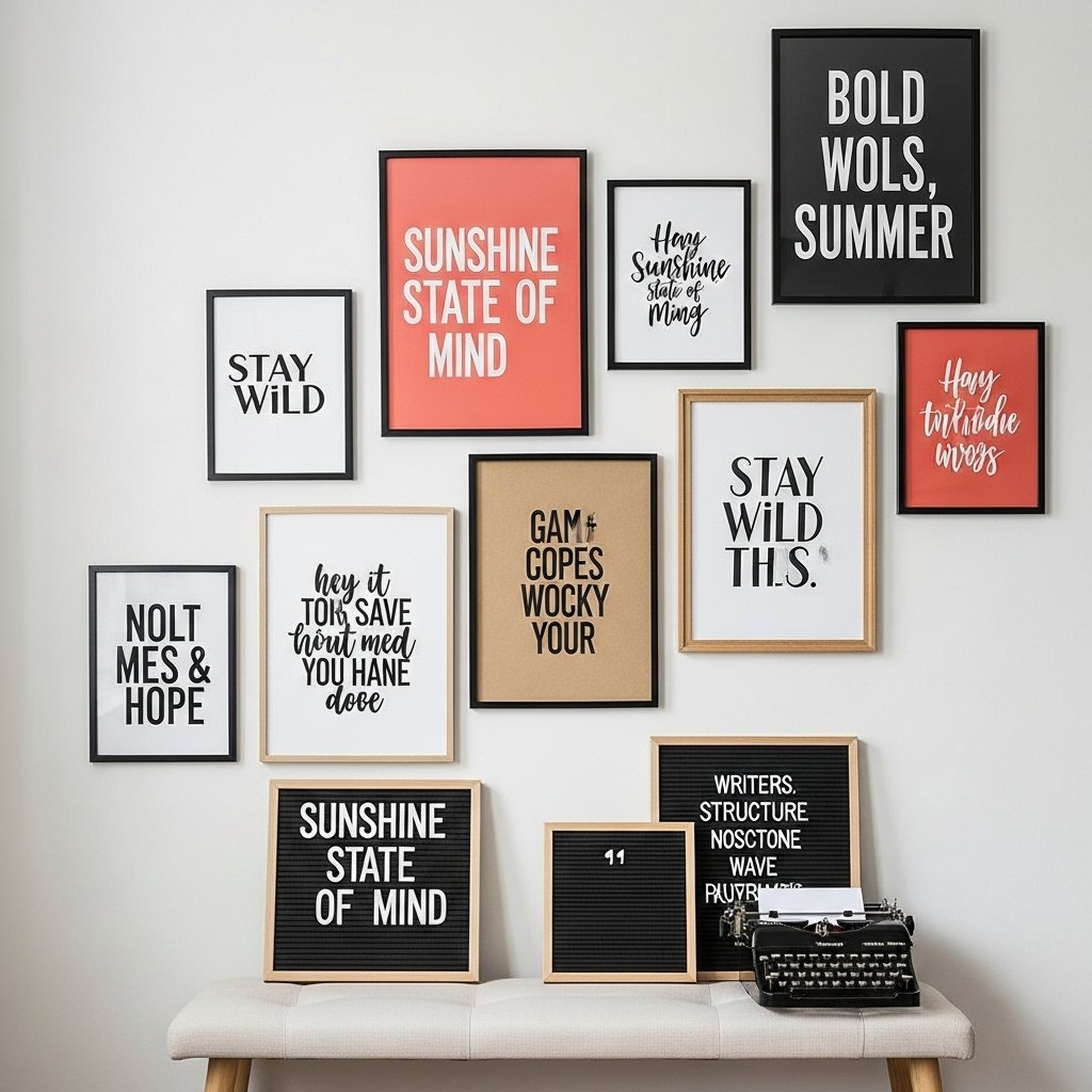 Typographic Breeze: A Bold Summer Statement Wall