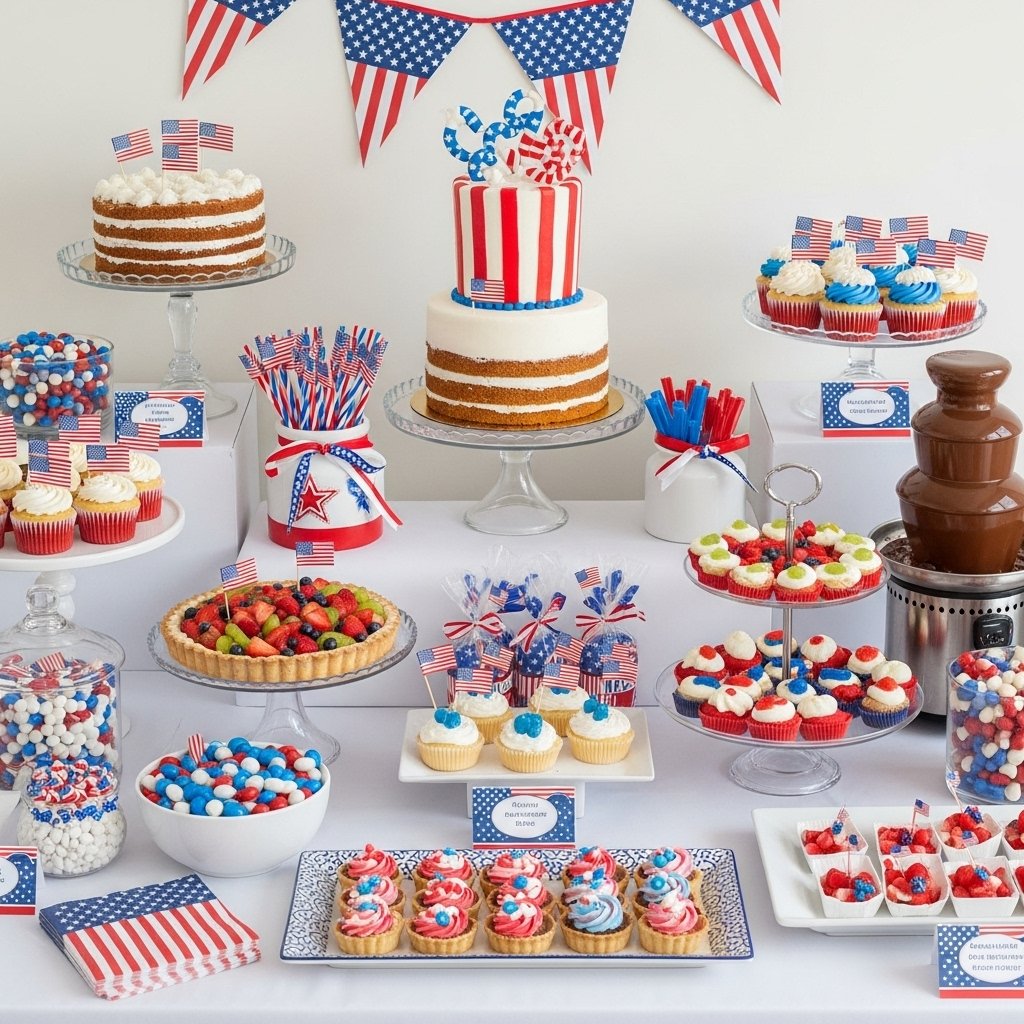 Patriotic Sweet Treats Table