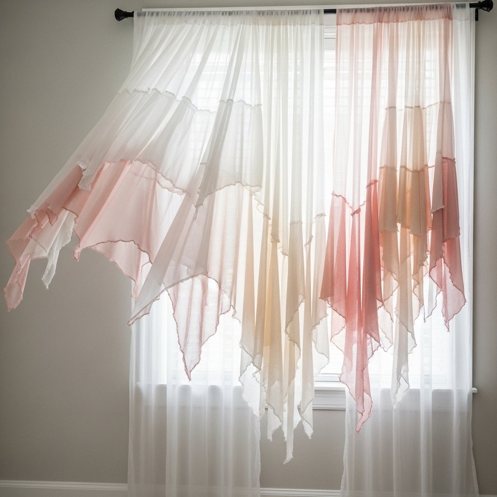 Layered Handkerchief Sheer Curtains