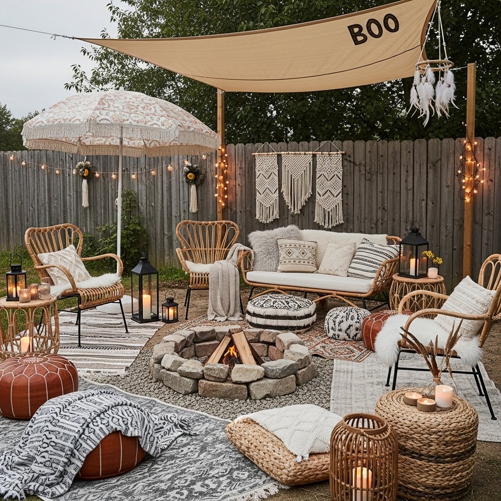 Boho Fire Pit Lounge