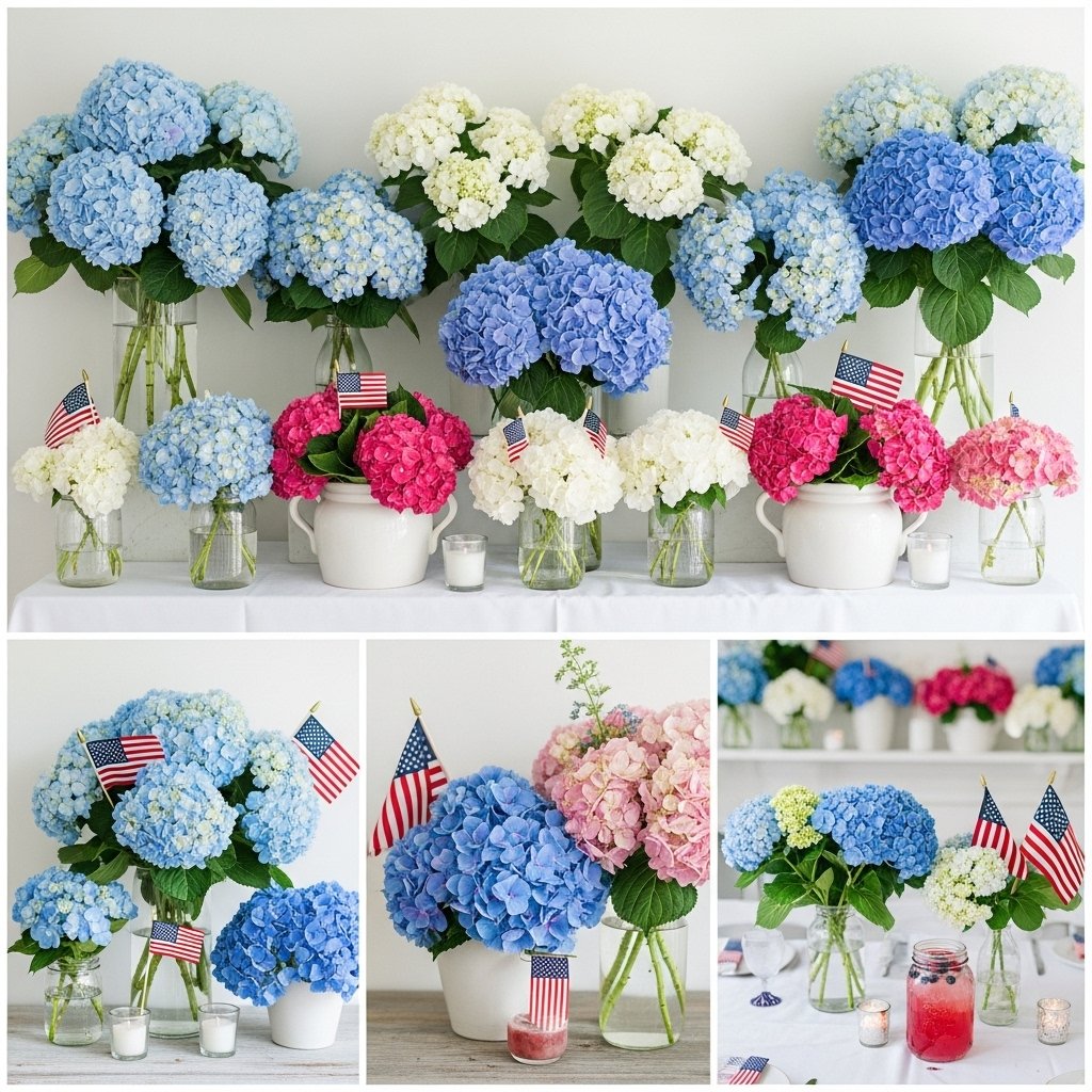 Fresh Hydrangea Centerpieces