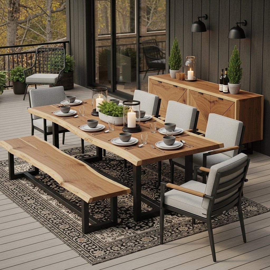 The Rustic Modern Outdoor Dining Set The Rustic Modern Outdoor Dining Set