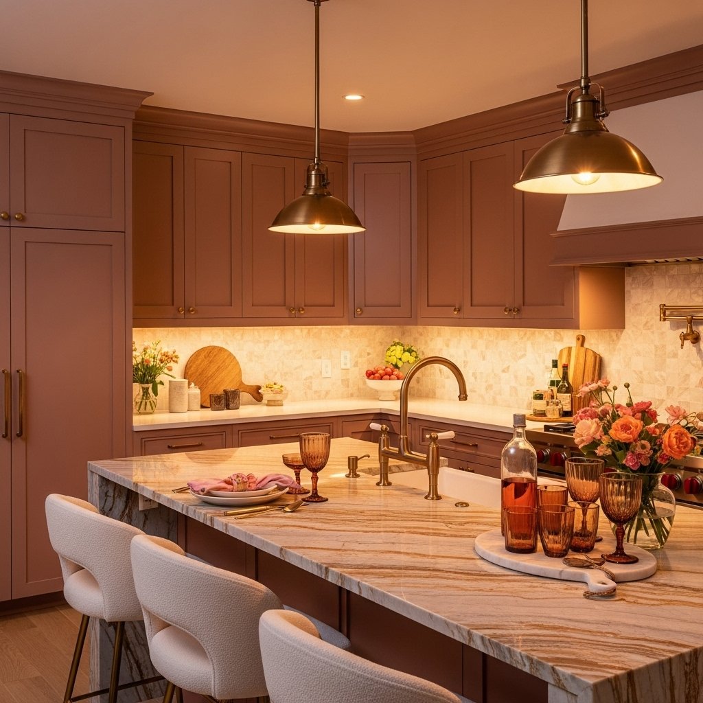 The Warm Sunset Glow Kitchen