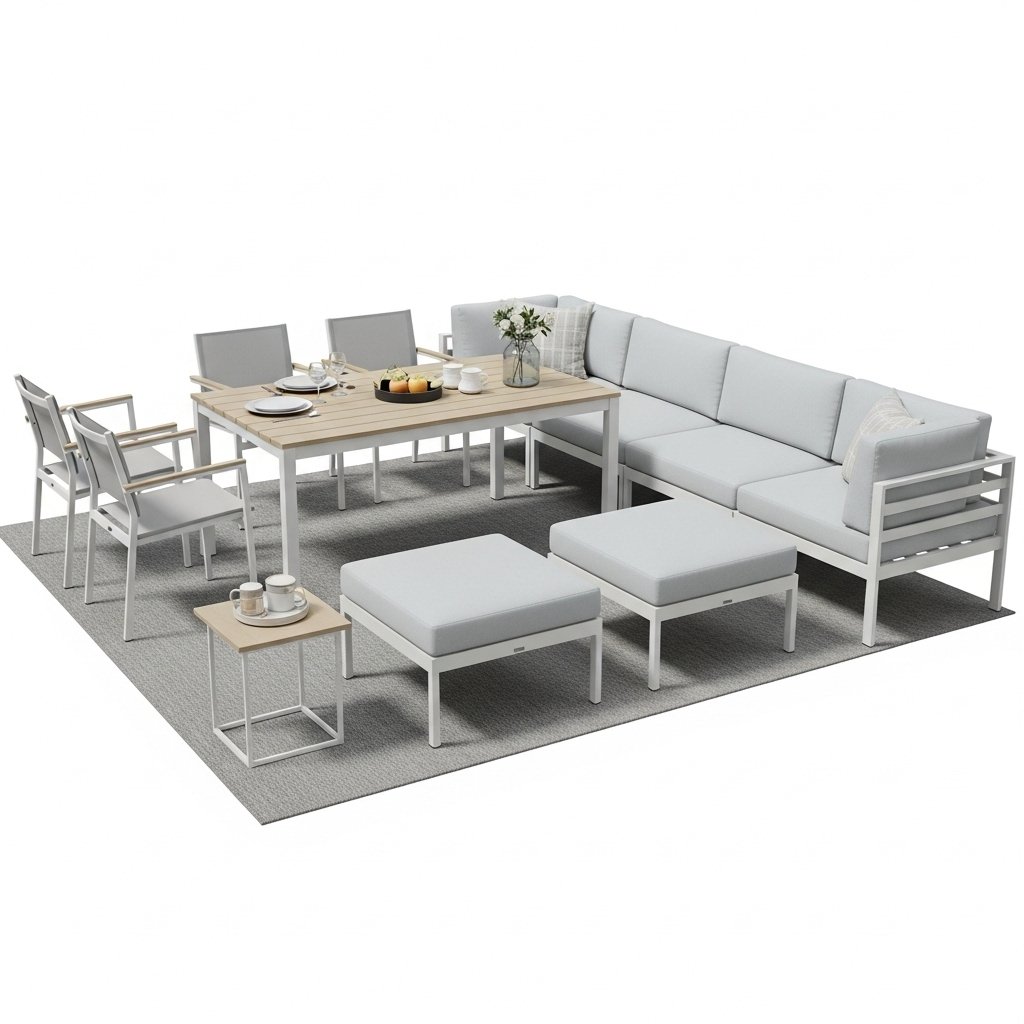 Light-Toned Modular Patio Furniture