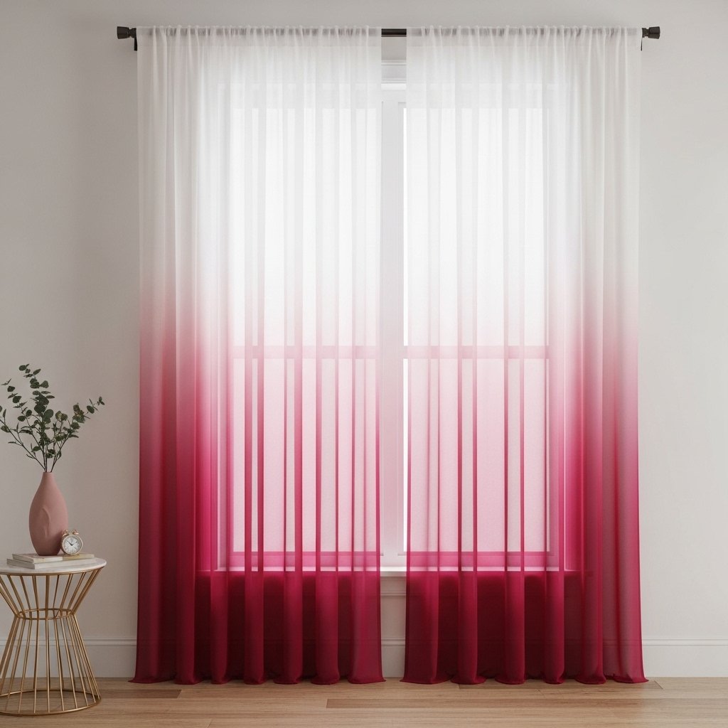Vibrant Dip-Dye Sheer Curtains