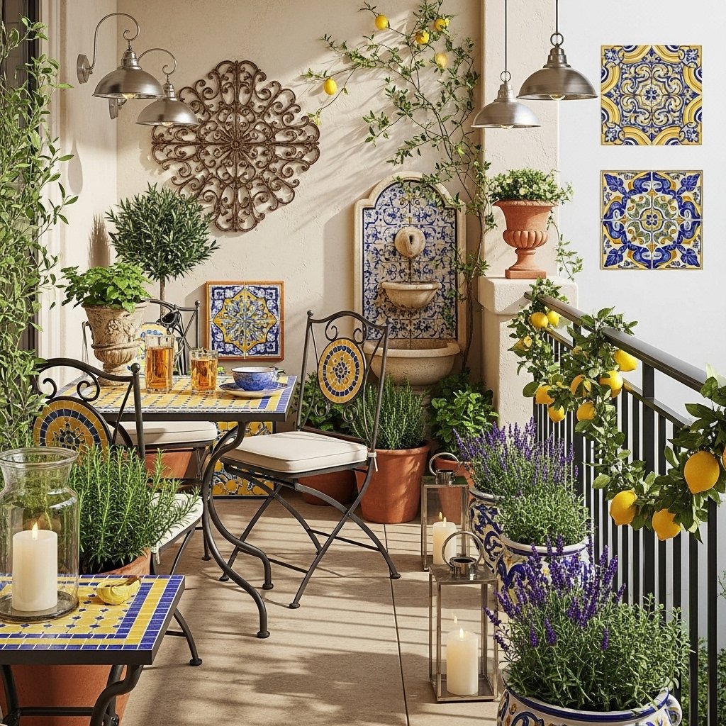 Mediterranean Mosaic Porch Escape