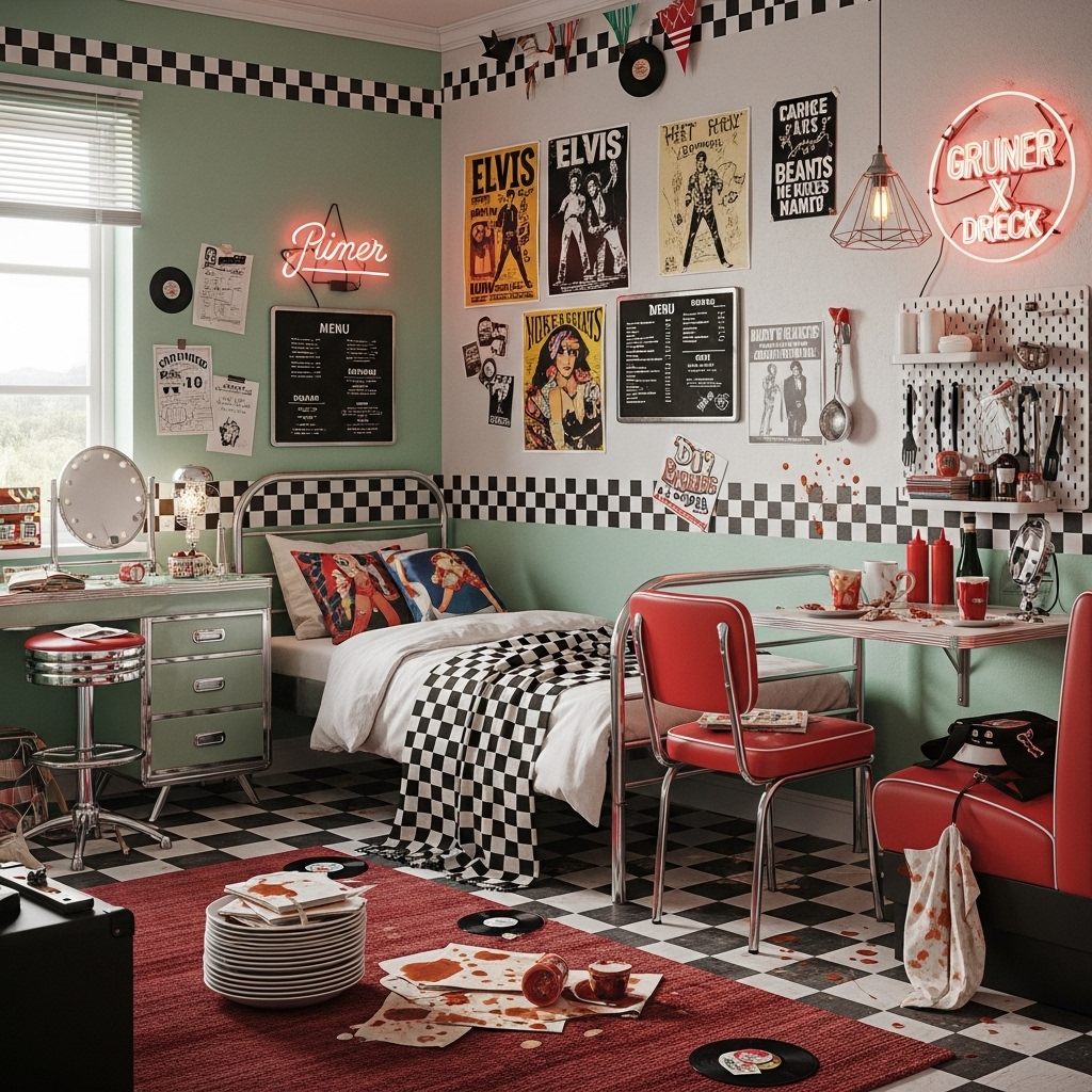 Retro Diner Punk Bedroom Retro Diner Punk Bedroom