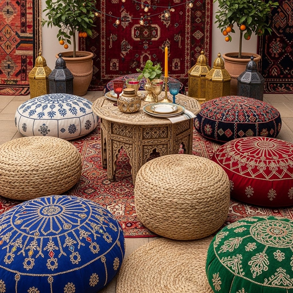  The Souk Natural Jute Poufs