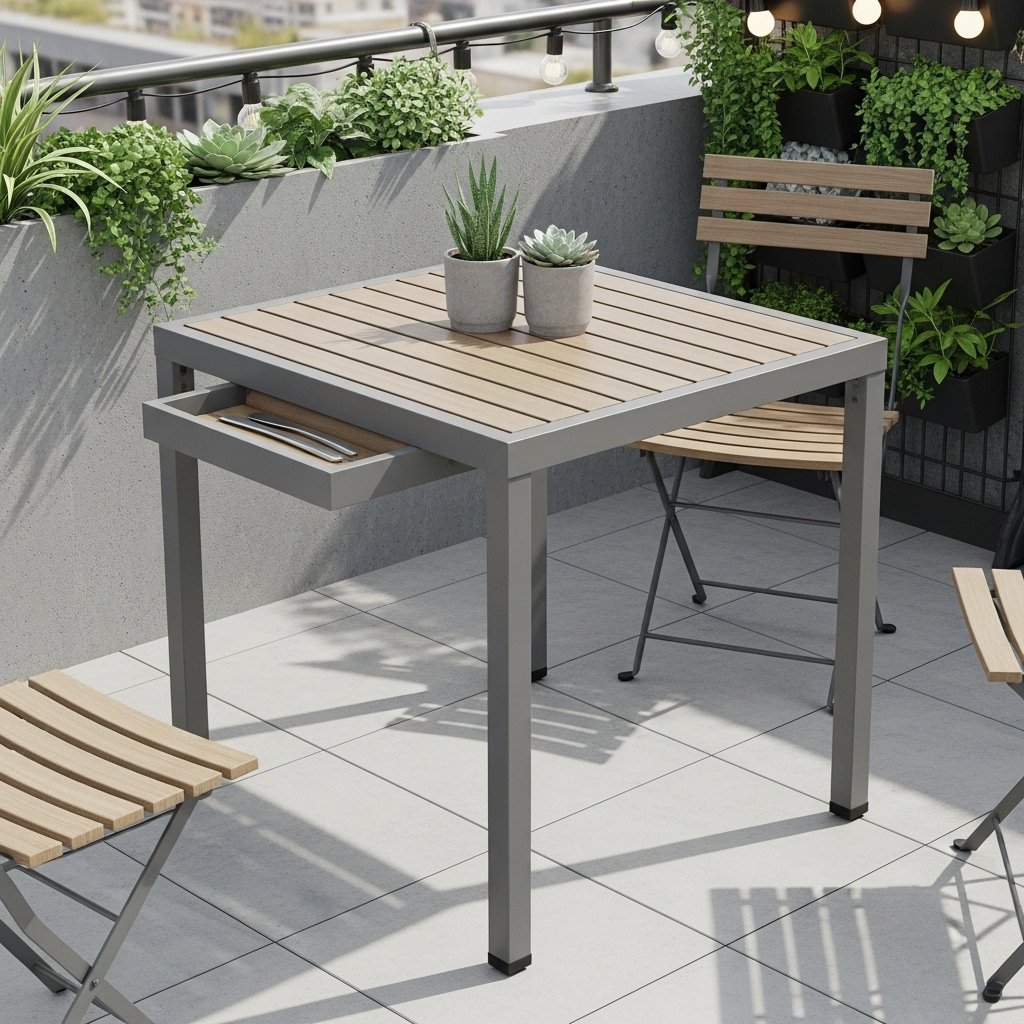 Compact Urban Balcony Table