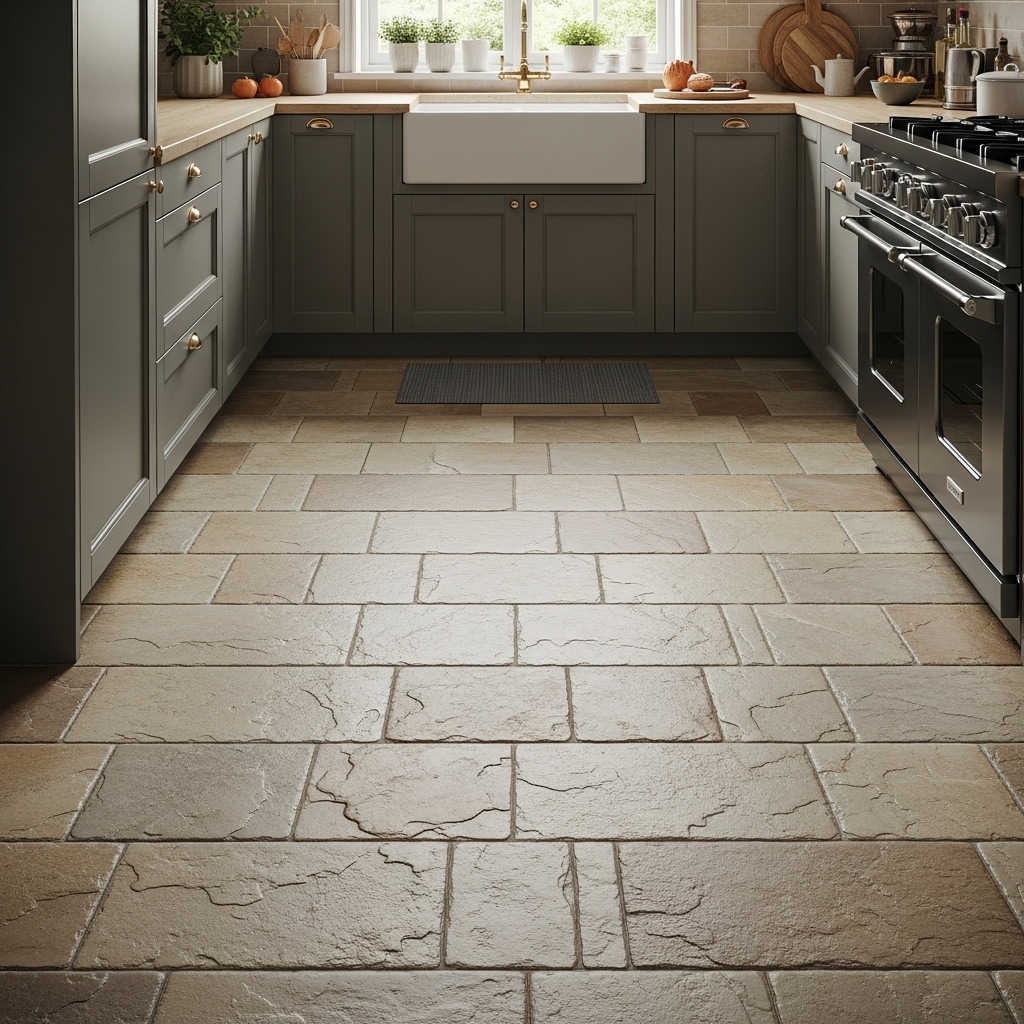 Textured Stone Flooring Kitchen Textured Stone Flooring Kitchen