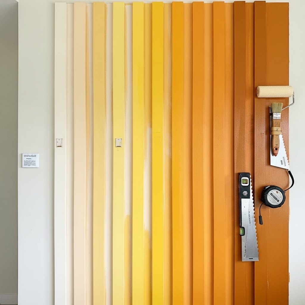 The Sunset Gradient Slat Wall