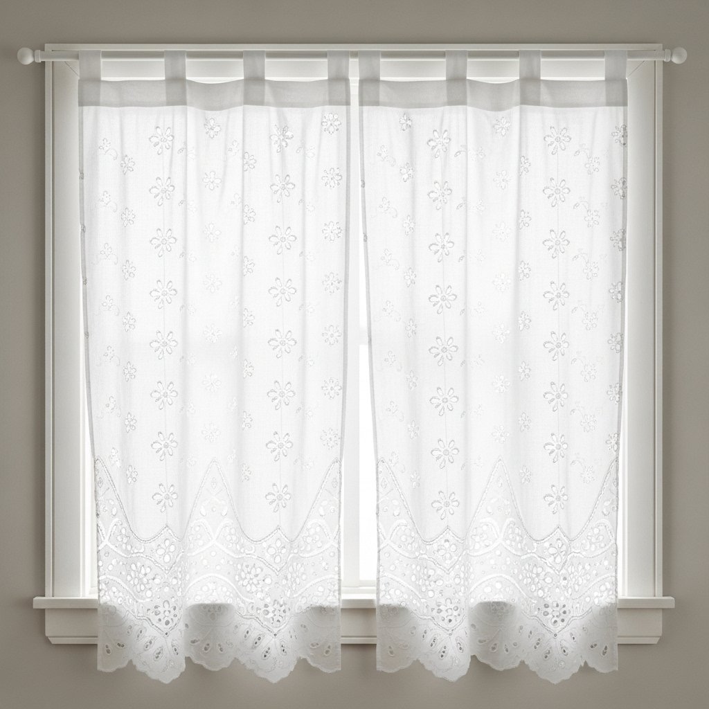 Embroidered Garden Café Curtains