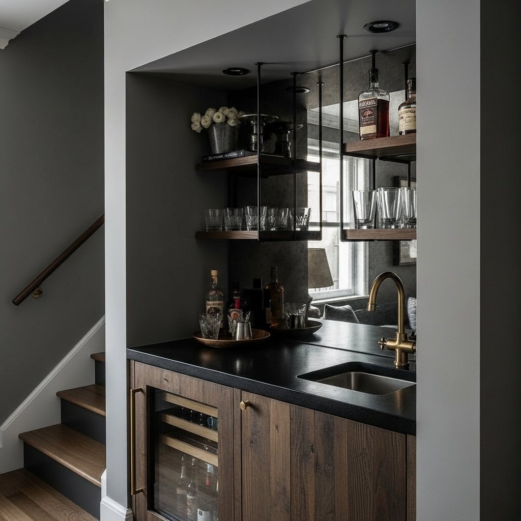 The Sophisticated Under-Stair Wet Bar