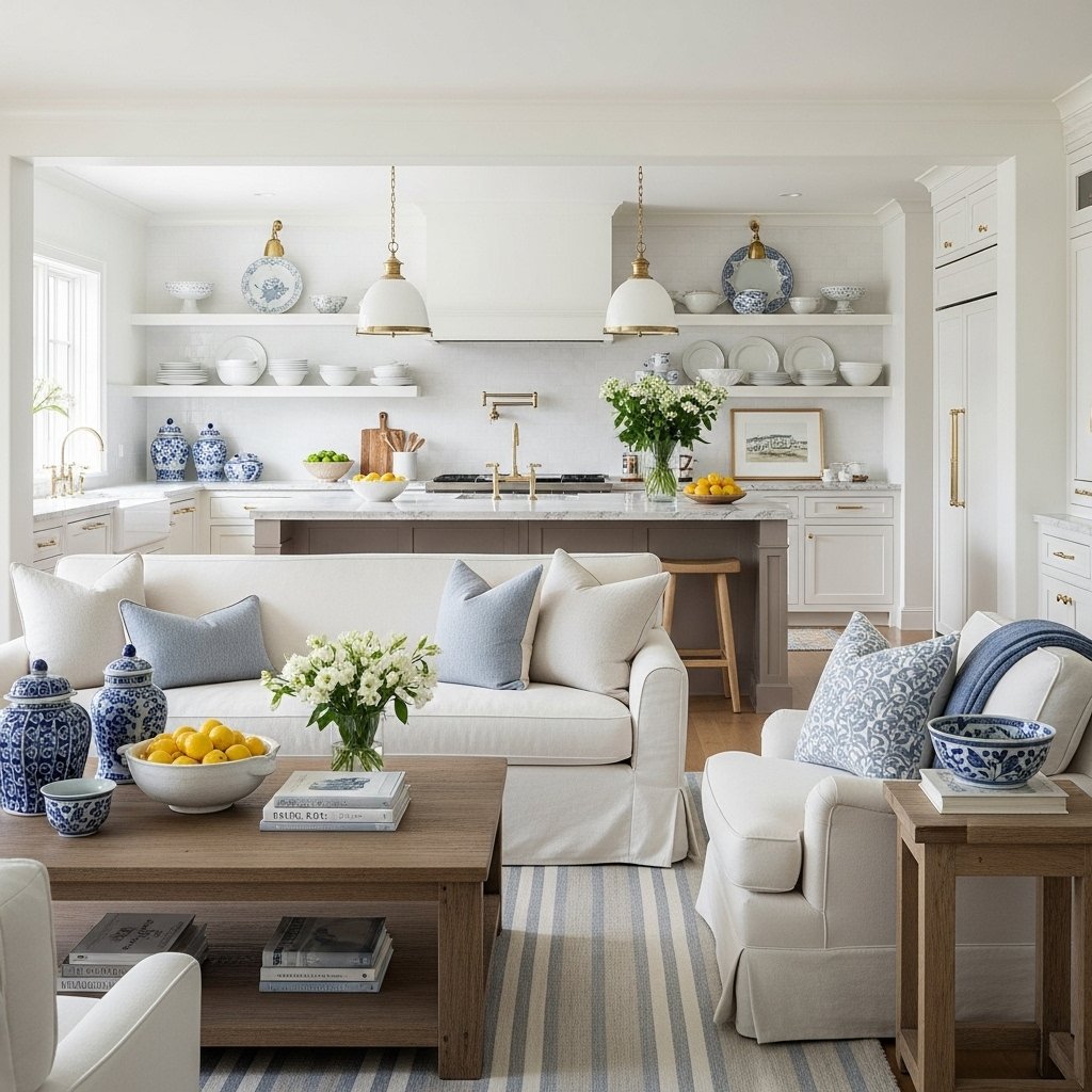 Coastal Heirloom Living Kitchen