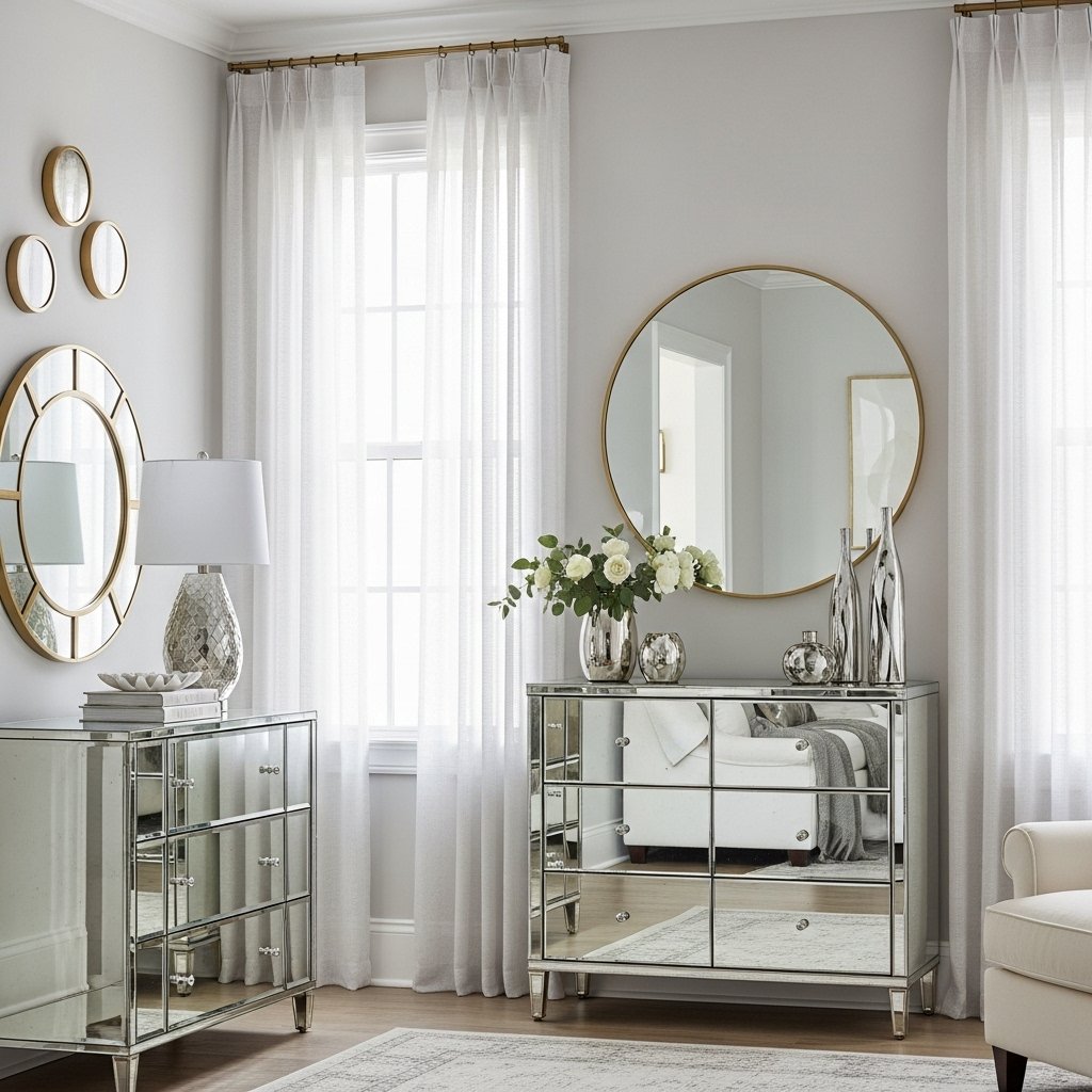 Large Round Accent Mirror