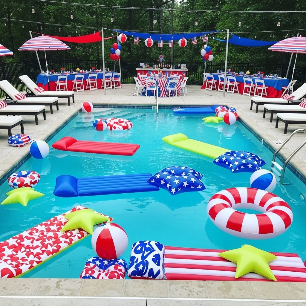 Festive Patriotic Pool Party