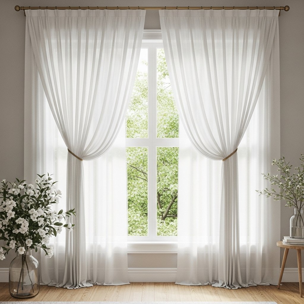 Timeless Sheers with Golden Tie-Backs