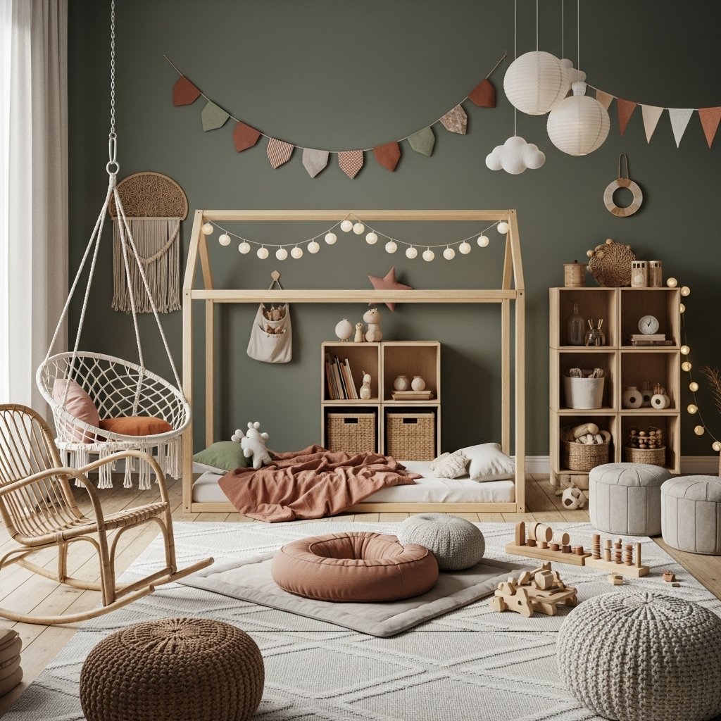 Earthy Boho Playroom Retreat