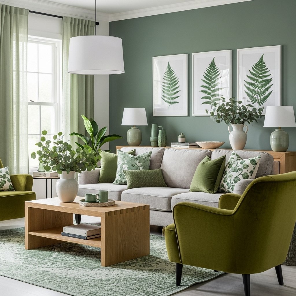 Botanical Fern Print Triptych