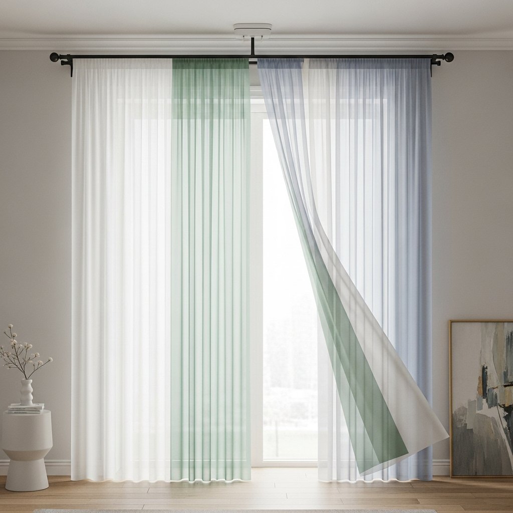 Modern Color-Block Sheer Panels