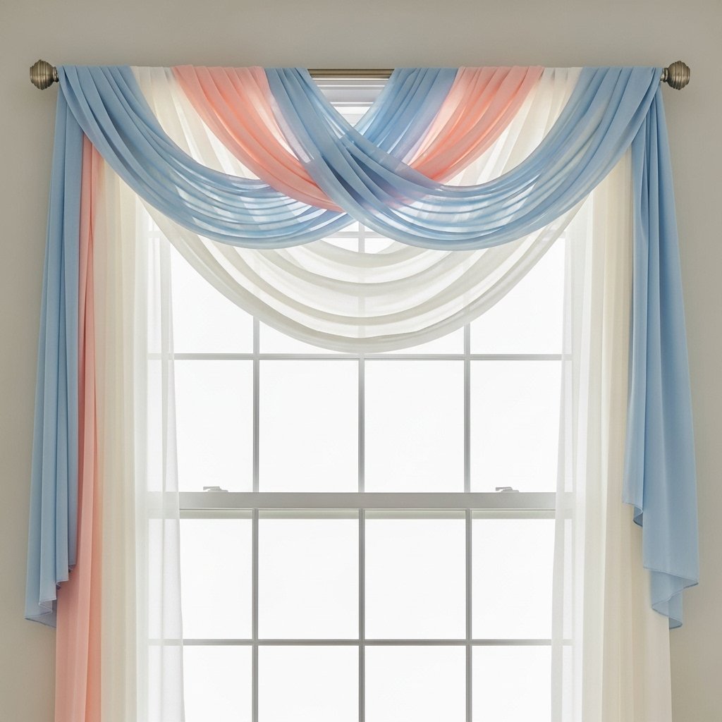 Braided Pastel Scarf Valance